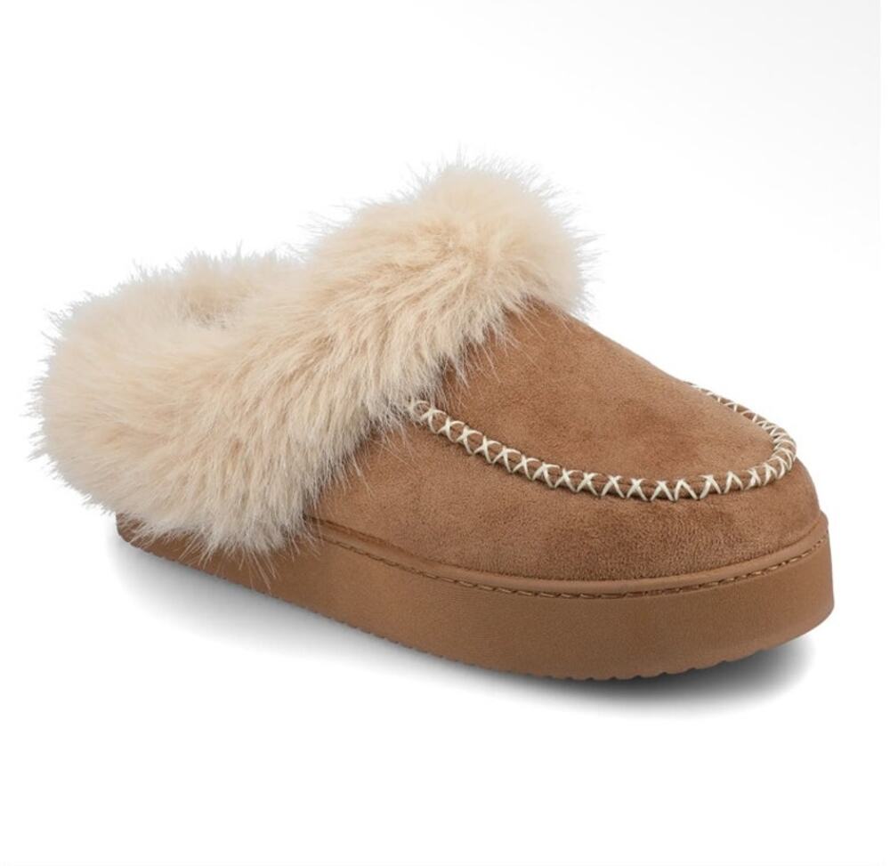 Journee Womens Taran Sherpa Mule Slipper
